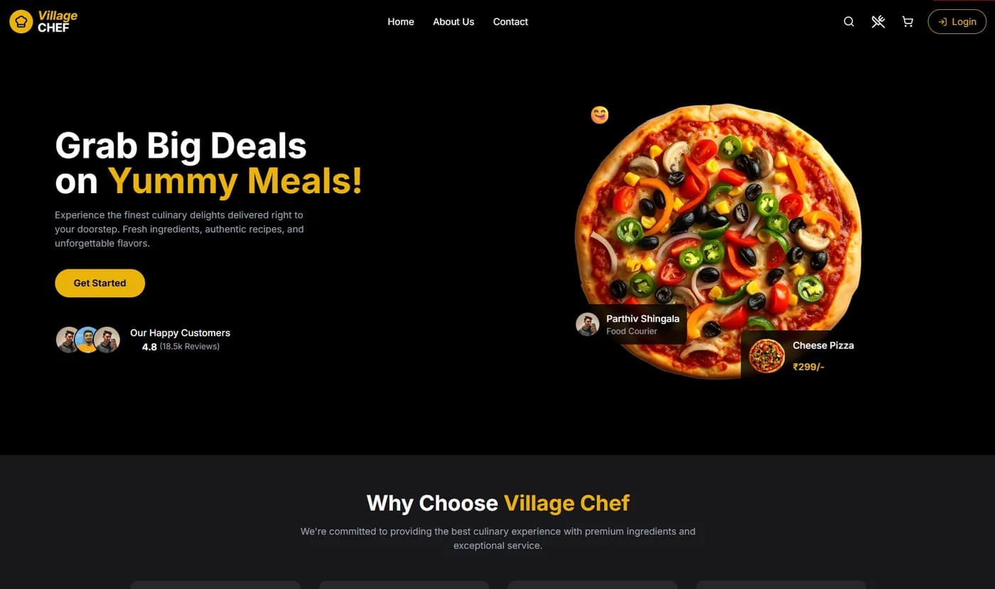 Village Chef interface